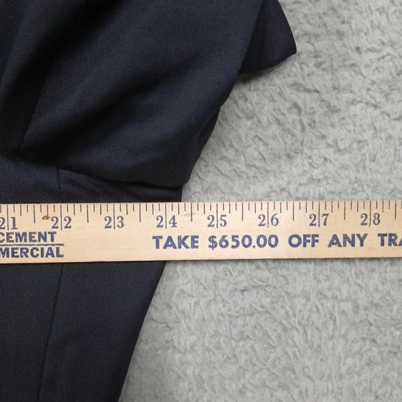 Hart Schaffner Marx Blazer 48R Navy Wool‎ 2 Button Sport Coat USA Made